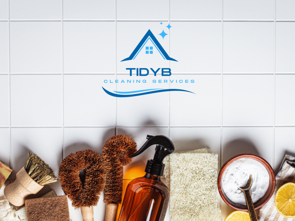 Green cleaning products used by a professional cleaner